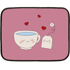 Cute Tea Fleece Blanket (mini) by Valentinaart