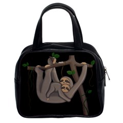 Cute Sloth Classic Handbags (2 Sides) by Valentinaart