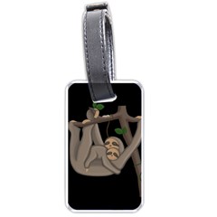 Cute Sloth Luggage Tags (one Side)  by Valentinaart