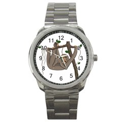 Cute Sloth Sport Metal Watch by Valentinaart