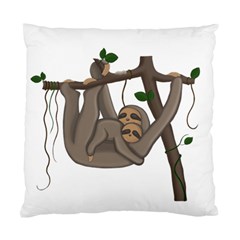 Cute Sloth Standard Cushion Case (two Sides) by Valentinaart