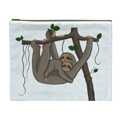 Cute Sloth Cosmetic Bag (xl) by Valentinaart