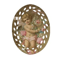 Cupid - Vintage Oval Filigree Ornament (two Sides) by Valentinaart