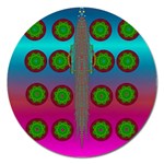 Meditative Abstract Temple Of Love And Meditation Magnet 5  (Round) Front