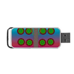 Meditative Abstract Temple Of Love And Meditation Portable Usb Flash (two Sides) by pepitasart