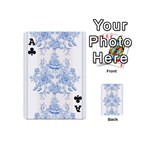 beautiful,pale blue,floral,shabby chic,pattern Playing Cards 54 (Mini)  Front - ClubA