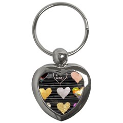 Modern Heart Pattern Key Chains (heart)  by NouveauDesign