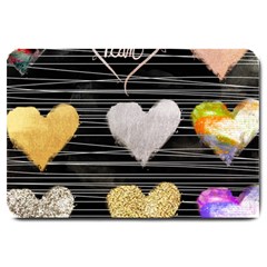 Modern Heart Pattern Large Doormat  by NouveauDesign