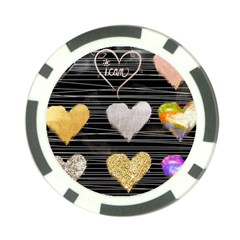 Modern Heart Pattern Poker Chip Card Guard by NouveauDesign