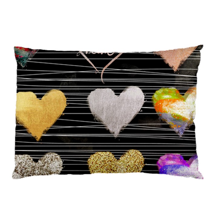 modern heart pattern Pillow Case (Two Sides)