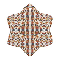 Multicolored Geometric Pattern  Snowflake Ornament (two Sides) by dflcprints