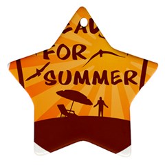 Ready For Summer Star Ornament (two Sides) by Melcu