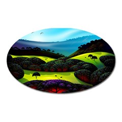 Morning Mist Oval Magnet by ValleyDreams