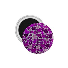 Sparkling Hearts Purple 1.75  Magnets