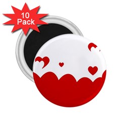 Heart Shape Background Love 2.25  Magnets (10 pack) 