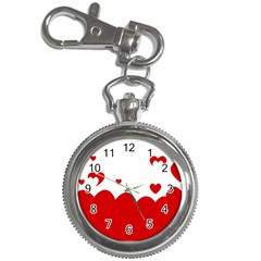 Heart Shape Background Love Key Chain Watches