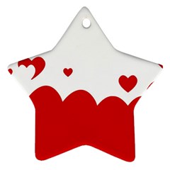 Heart Shape Background Love Star Ornament (Two Sides)