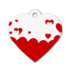 Heart Shape Background Love Dog Tag Heart (One Side)