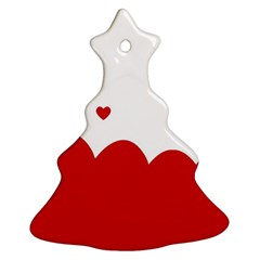 Heart Shape Background Love Christmas Tree Ornament (two Sides)