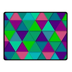 Background Geometric Triangle Double Sided Fleece Blanket (small) 