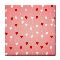 Heart Shape Background Love Tile Coasters by Nexatart