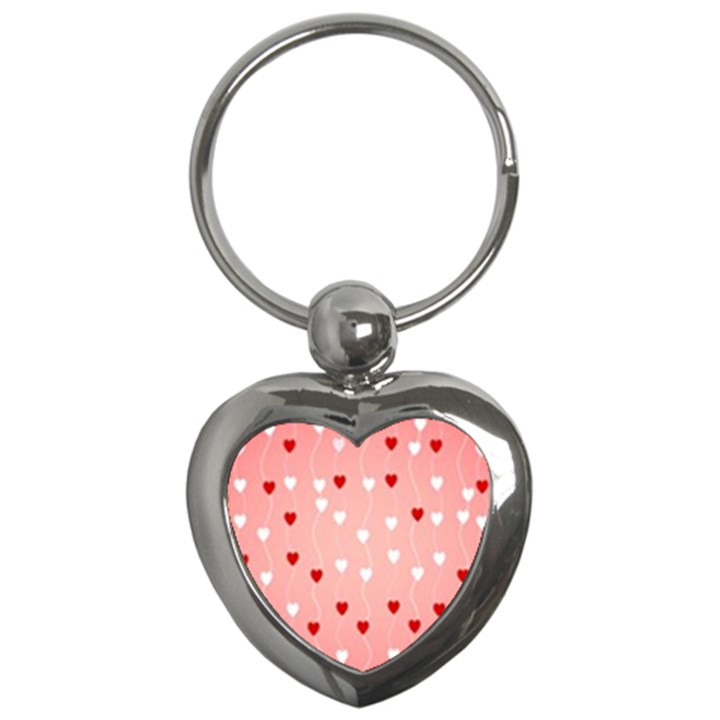 Heart Shape Background Love Key Chains (Heart) 