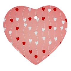 Heart Shape Background Love Heart Ornament (two Sides)