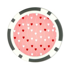 Heart Shape Background Love Poker Chip Card Guard by Nexatart