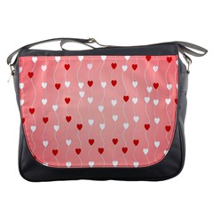 Heart Shape Background Love Messenger Bags