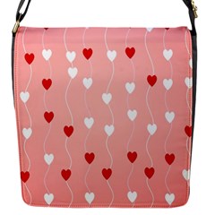 Heart Shape Background Love Flap Messenger Bag (s) by Nexatart