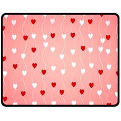 Heart Shape Background Love Double Sided Fleece Blanket (medium)  by Nexatart