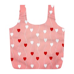 Heart Shape Background Love Full Print Recycle Bags (l)  by Nexatart