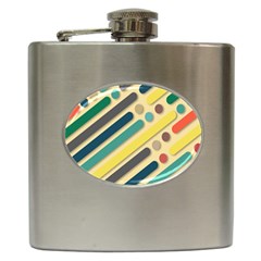 Background Vintage Desktop Color Hip Flask (6 oz)