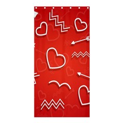 Background Valentine S Day Love Shower Curtain 36  X 72  (stall)  by Nexatart