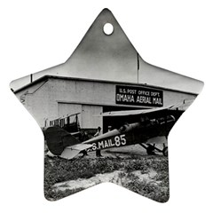 Omaha Airfield Airplain Hangar Star Ornament (two Sides) by Nexatart