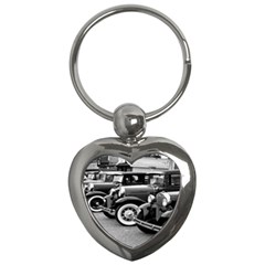 Vehicle Car Transportation Vintage Key Chains (heart)  by Nexatart
