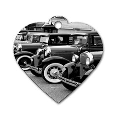 Vehicle Car Transportation Vintage Dog Tag Heart (one Side) by Nexatart