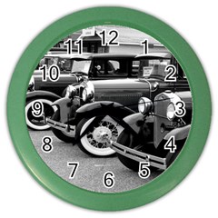 Vehicle Car Transportation Vintage Color Wall Clocks by Nexatart