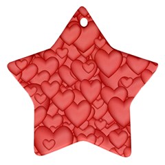 Background Hearts Love Ornament (Star)