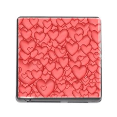 Background Hearts Love Memory Card Reader (Square)