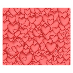 Background Hearts Love Double Sided Flano Blanket (Small) 