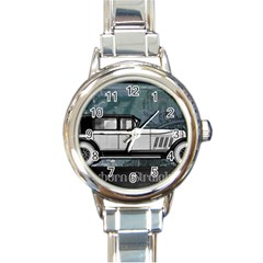 Vintage Car Automobile Auburn Round Italian Charm Watch