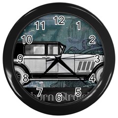 Vintage Car Automobile Auburn Wall Clocks (Black)