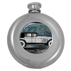 Vintage Car Automobile Auburn Round Hip Flask (5 oz)