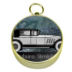 Vintage Car Automobile Auburn Gold Compasses