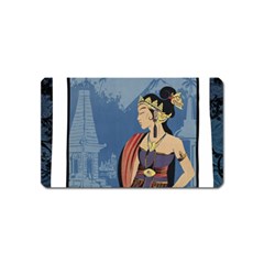 Java Indonesia Girl Headpiece Magnet (name Card) by Nexatart