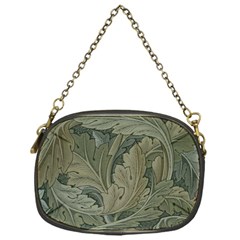 Vintage Background Green Leaves Chain Purses (one Side)  by Nexatart