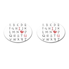 Love Alphabet Cufflinks (oval)