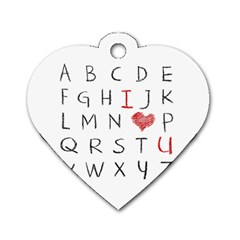 Love Alphabet Dog Tag Heart (two Sides) by Valentinaart