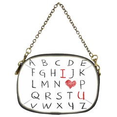 Love Alphabet Chain Purses (two Sides)  by Valentinaart